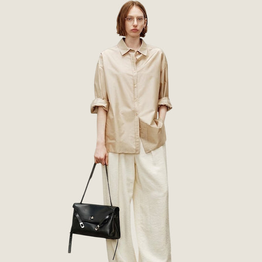 Belted Large Satchel Bag
