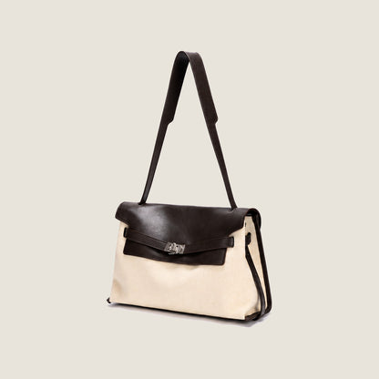 Belted Large Satchel Bag
