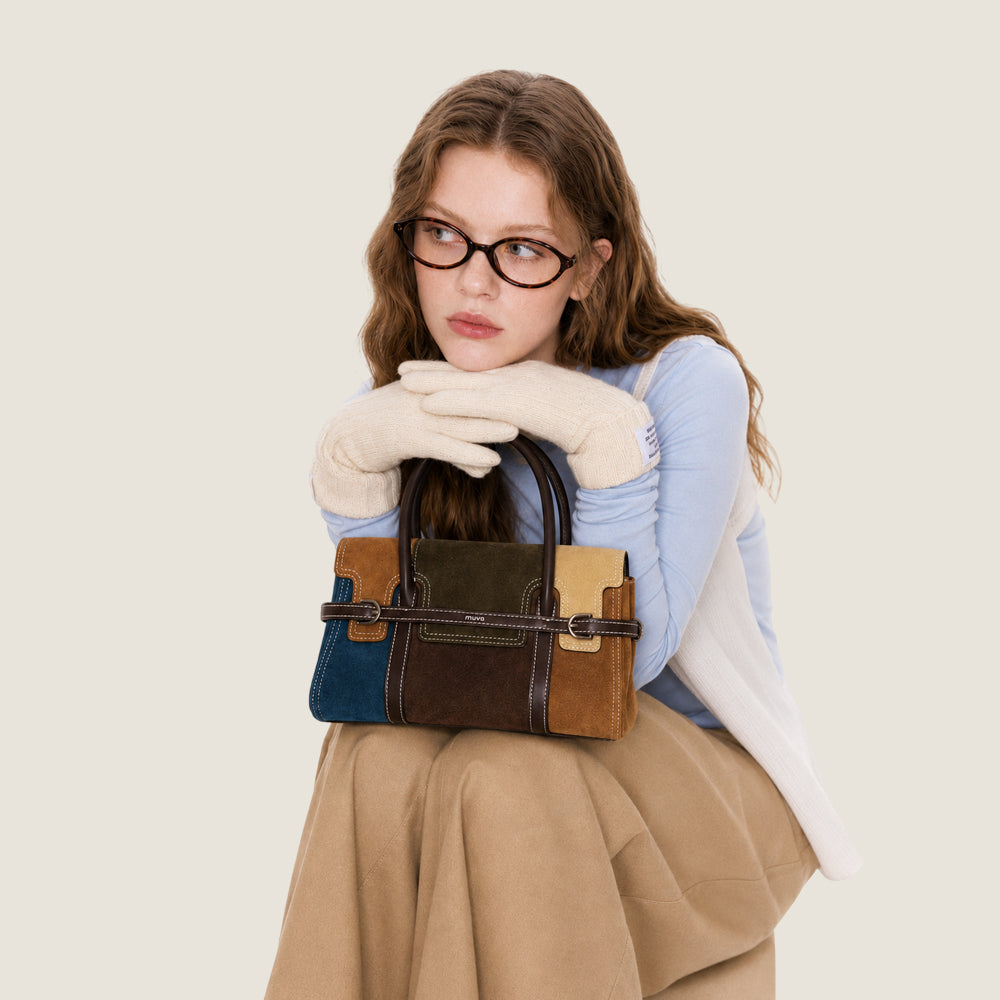 Patchwork Harness Satchel Bag