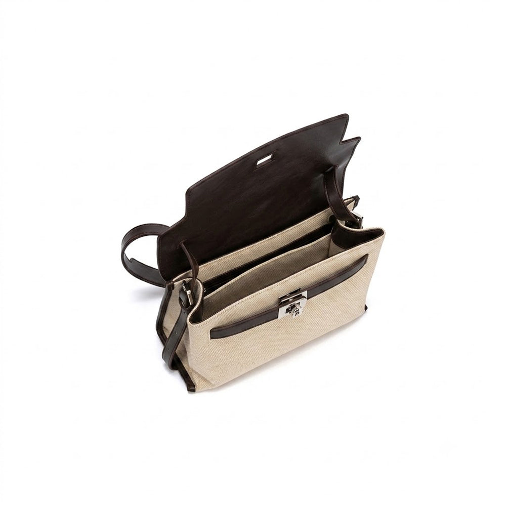 Belted Large Satchel Bag
