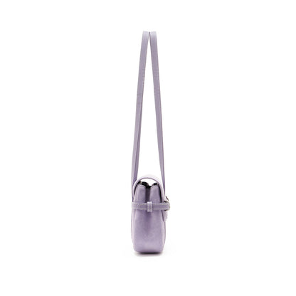 Belted Suede Flap Bag