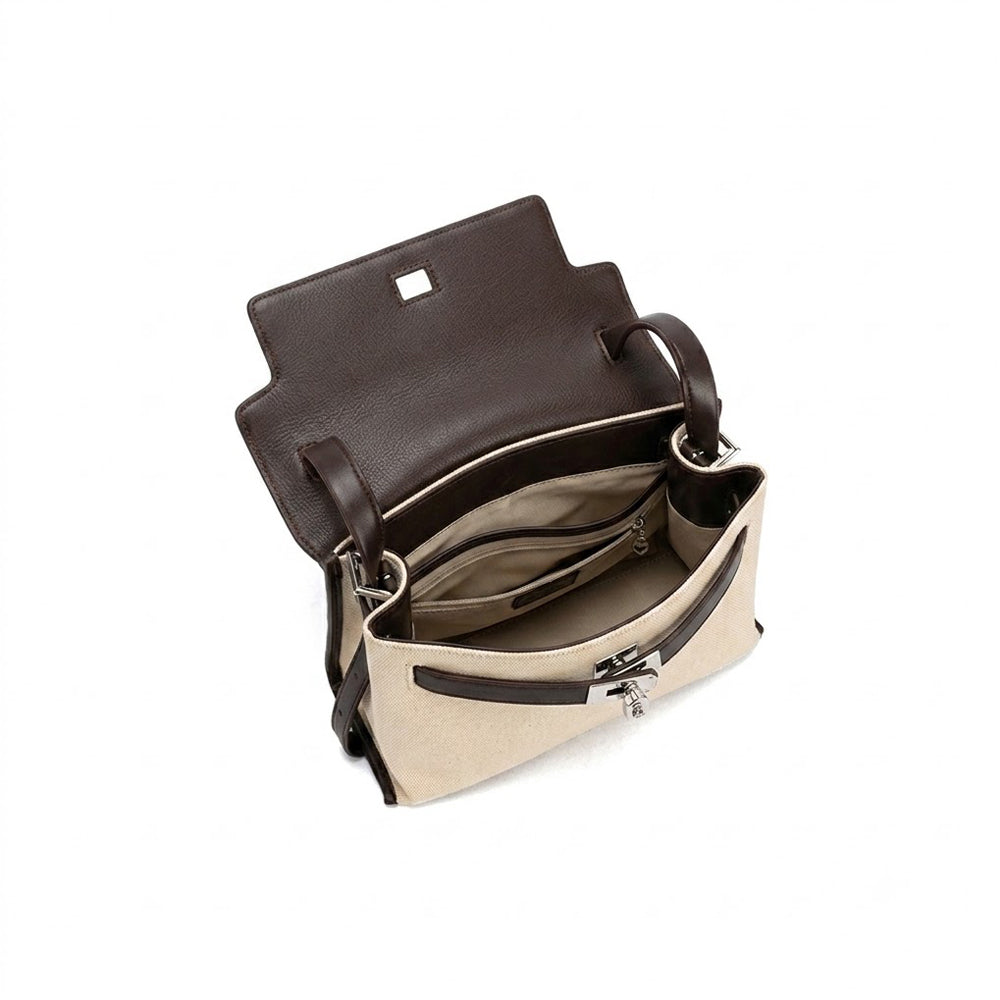 Belted Large Satchel Bag