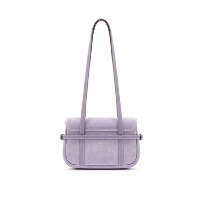 Belted Suede Flap Bag