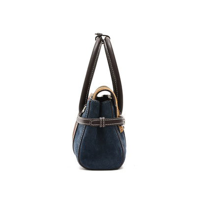Patchwork Harness Satchel Bag