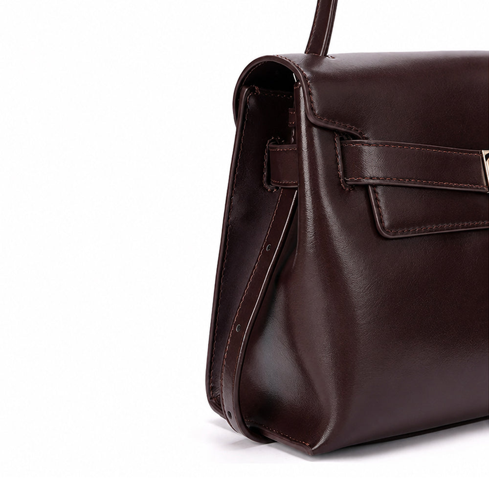 Belted Small Satchel Bag
