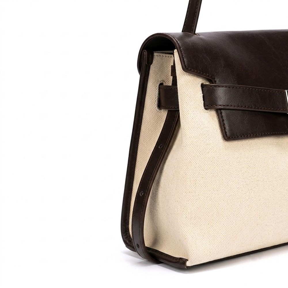 Belted Large Satchel Bag