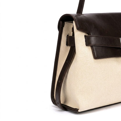 Belted Large Satchel Bag