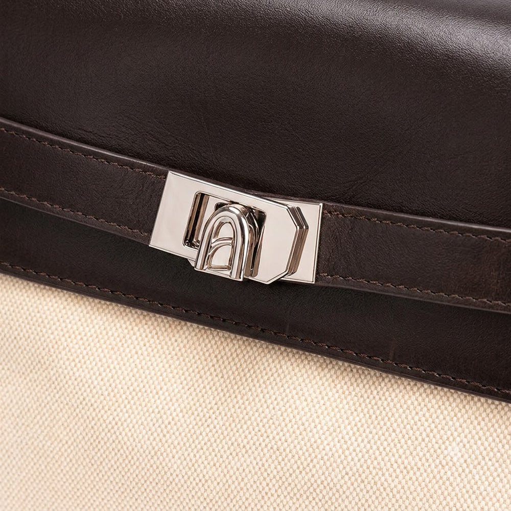 Belted Large Satchel Bag