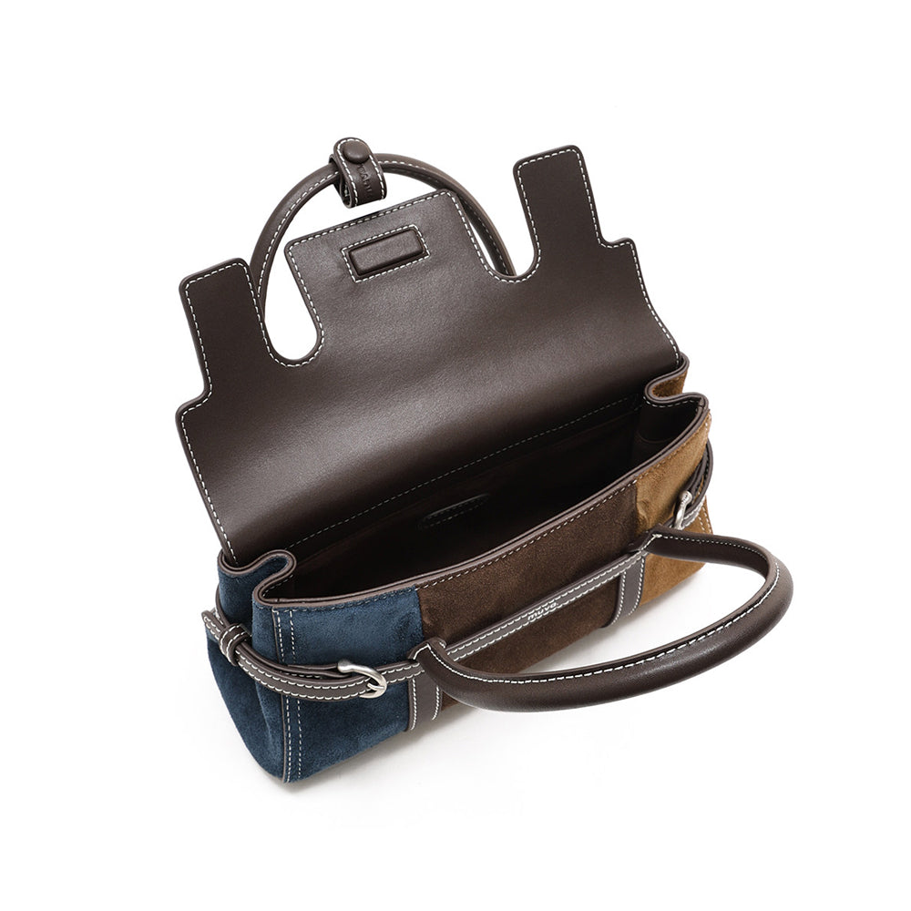 Patchwork Harness Satchel Bag