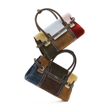 Patchwork Harness Satchel Bag