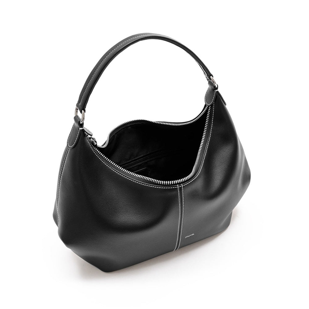 Curve Stitch Hobo Bag