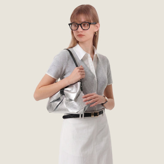 Oversized Bow Hobo Bag