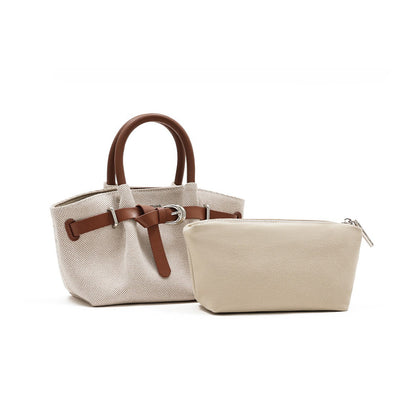 Gathered Canvas Tote Bag