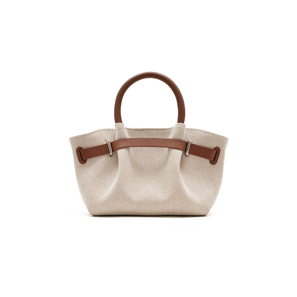 Gathered Canvas Tote Bag