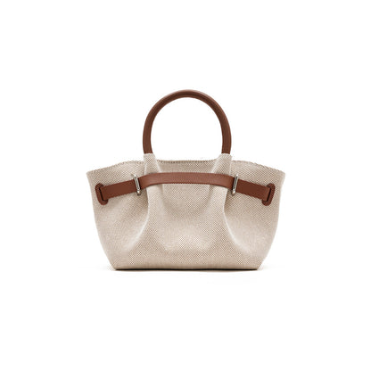 Gathered Canvas Tote Bag