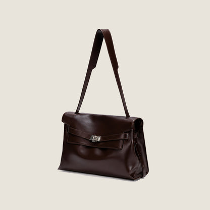 Belted Large Satchel Bag