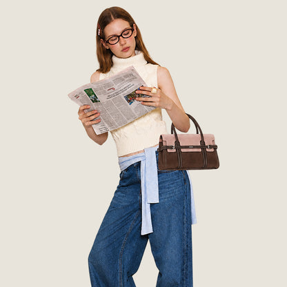 Two-Tone Harness Satchel Bag