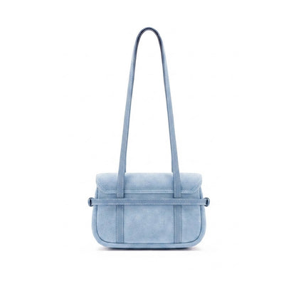 Belted Suede Flap Bag