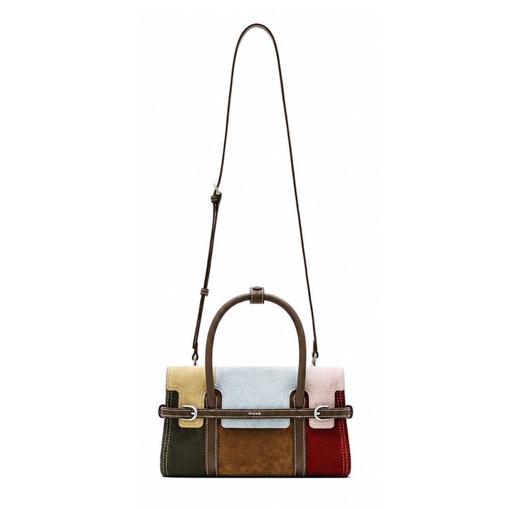Patchwork Harness Satchel Bag
