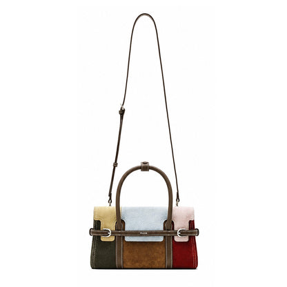 Patchwork Harness Satchel Bag