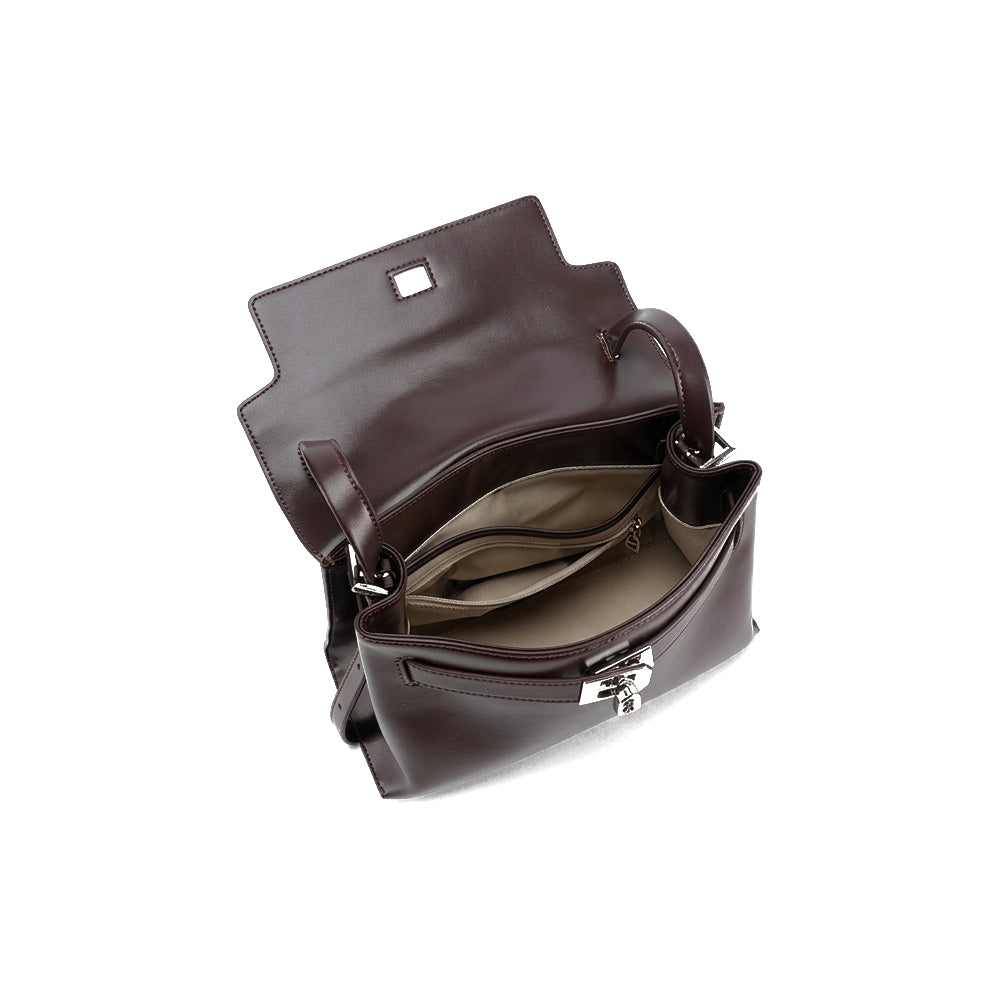 Belted Large Satchel Bag