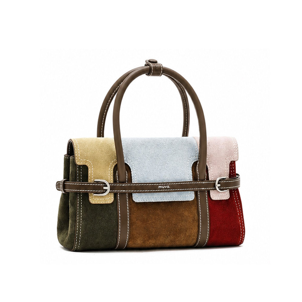 Patchwork Harness Satchel Bag