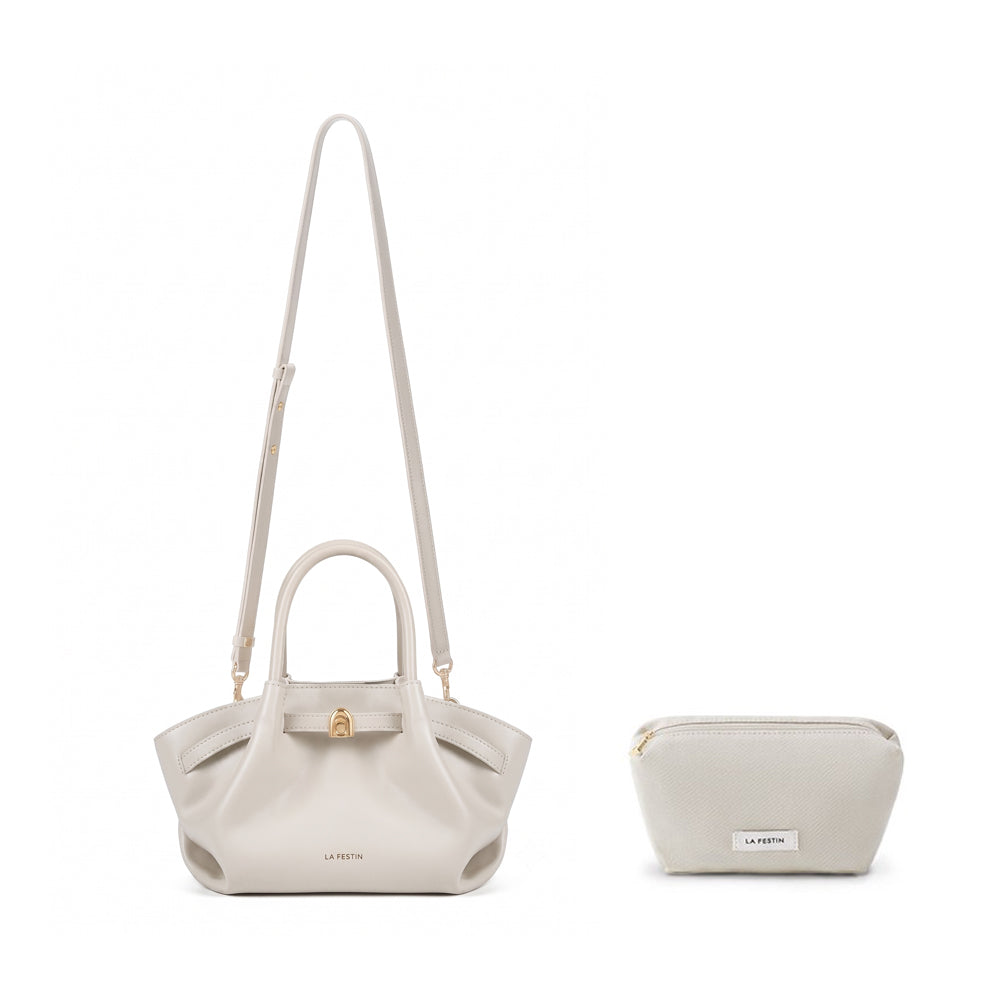 Pleated Trapeze Mini Bag