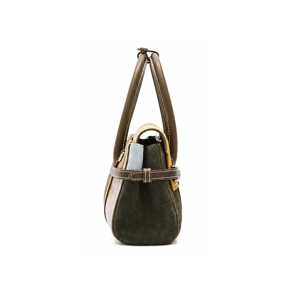 Patchwork Harness Satchel Bag