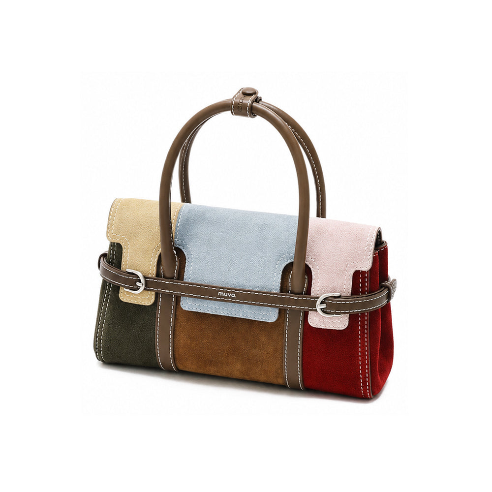 Patchwork Harness Satchel Bag