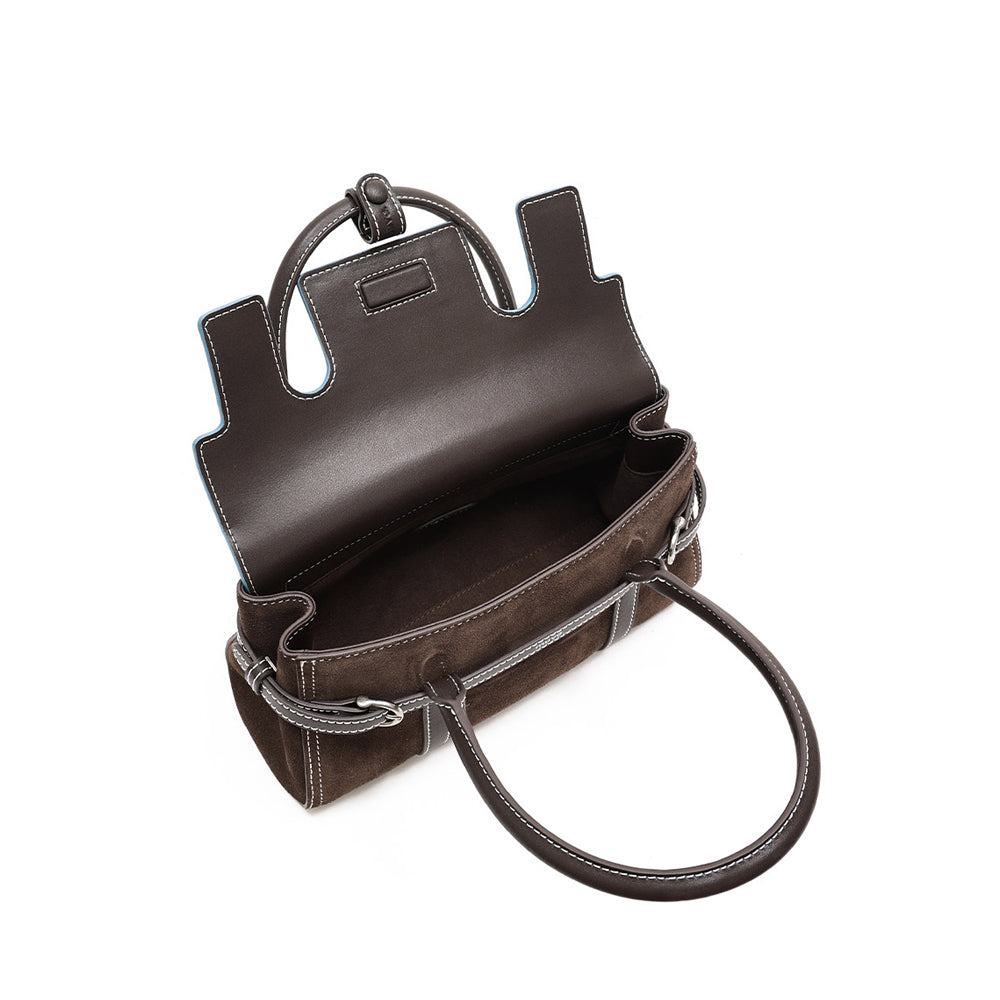 Two-Tone Harness Satchel Bag