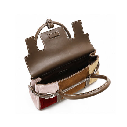 Patchwork Harness Satchel Bag