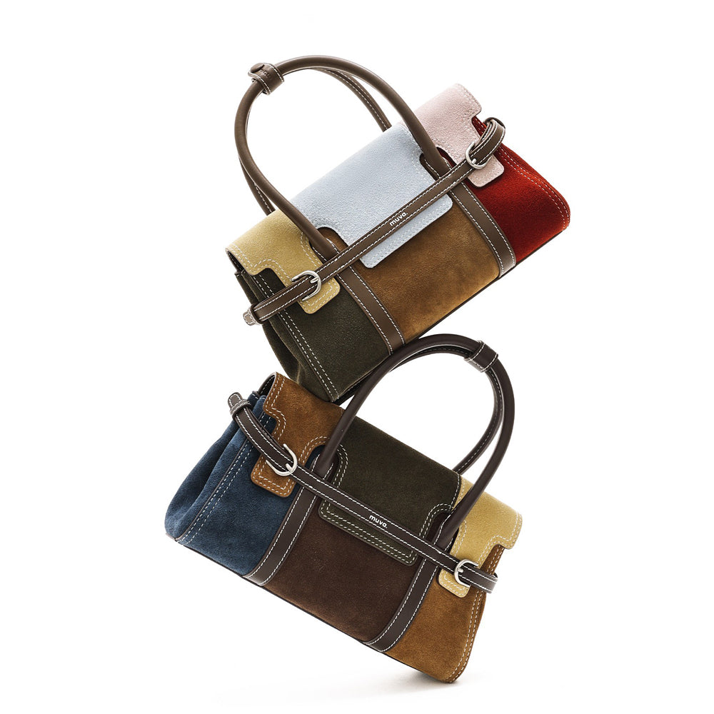 Patchwork Harness Satchel Bag