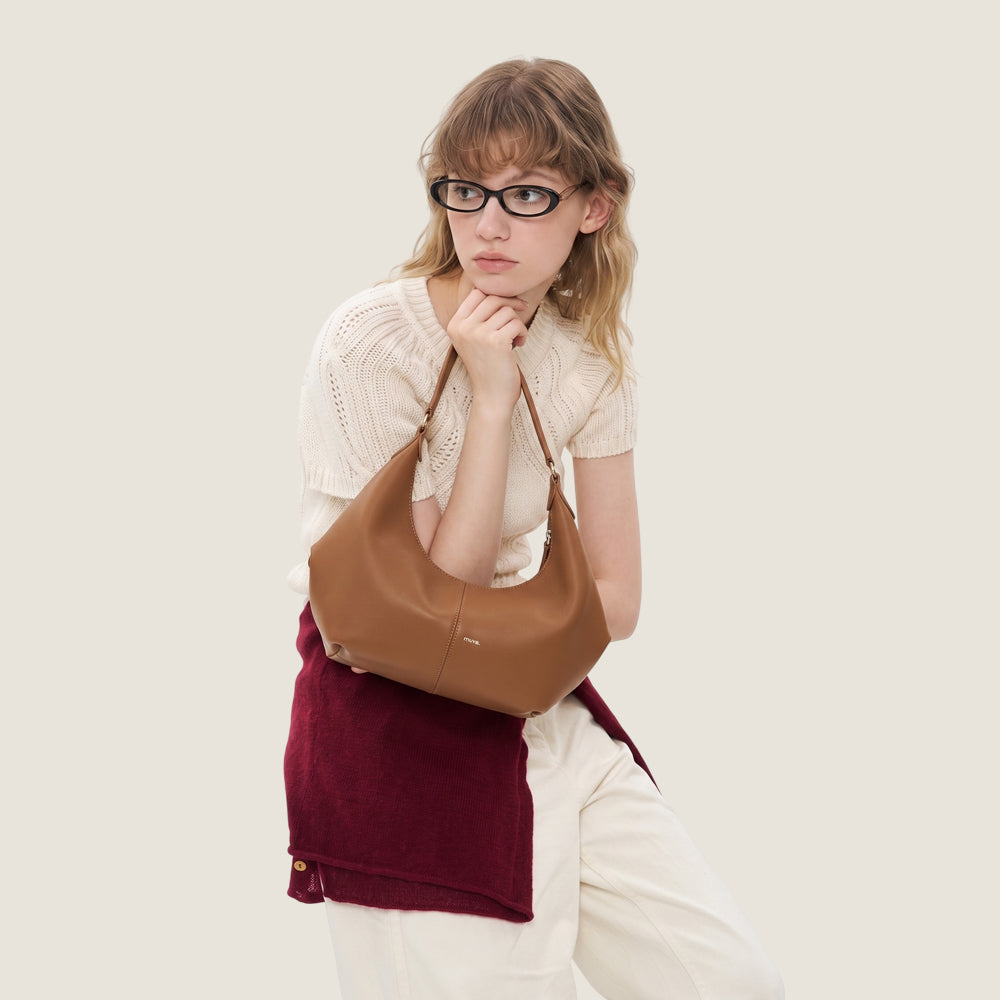 Curve Stitch Hobo Bag