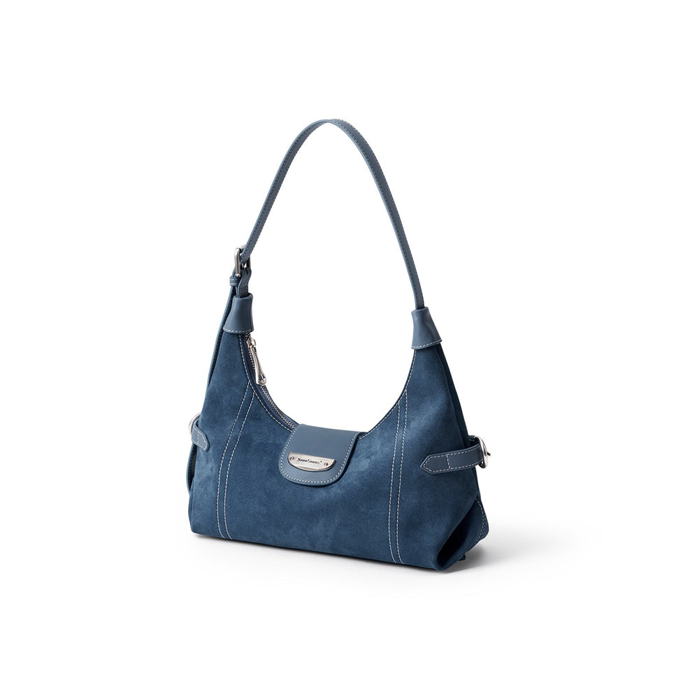 Stitch Suede Hobo Bag