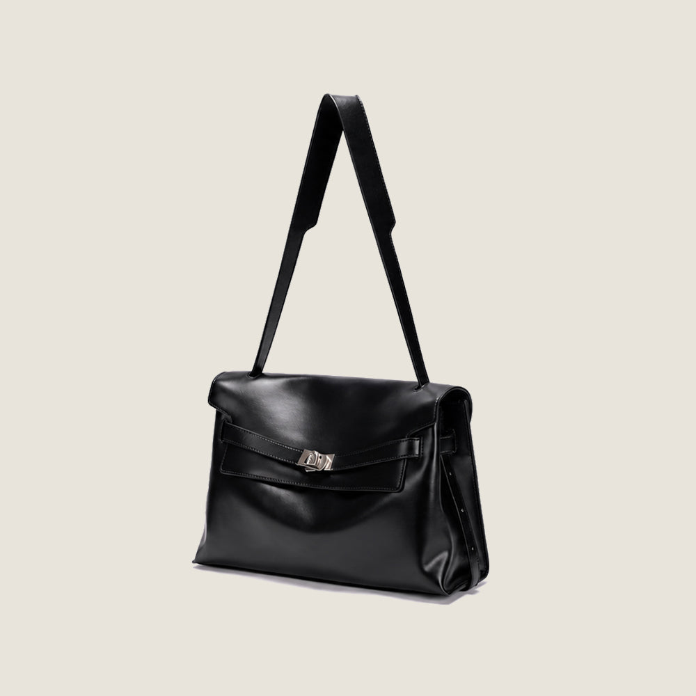 Belted Large Satchel Bag