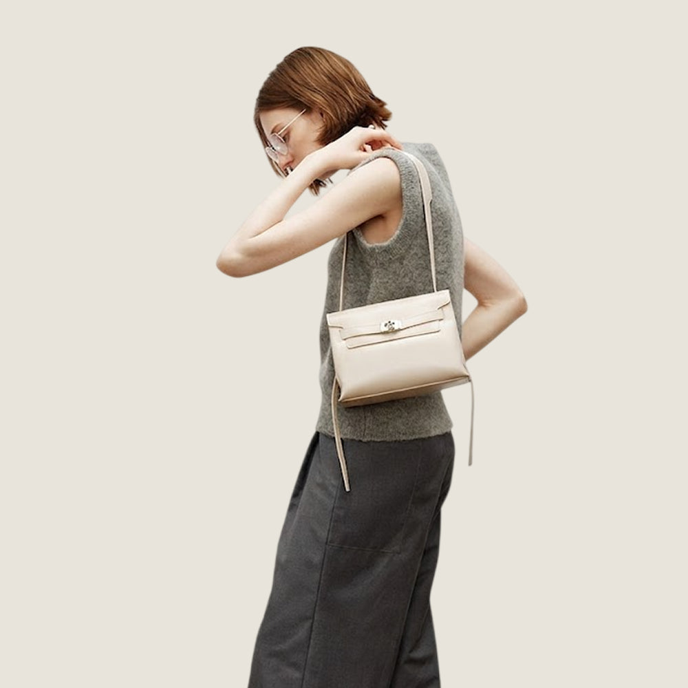 Belted Small Satchel Bag