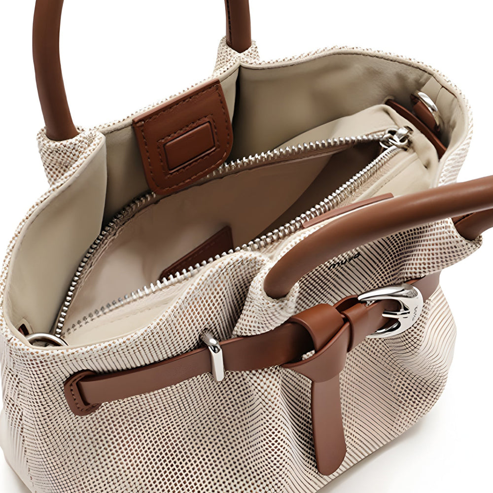 Gathered Canvas Tote Bag