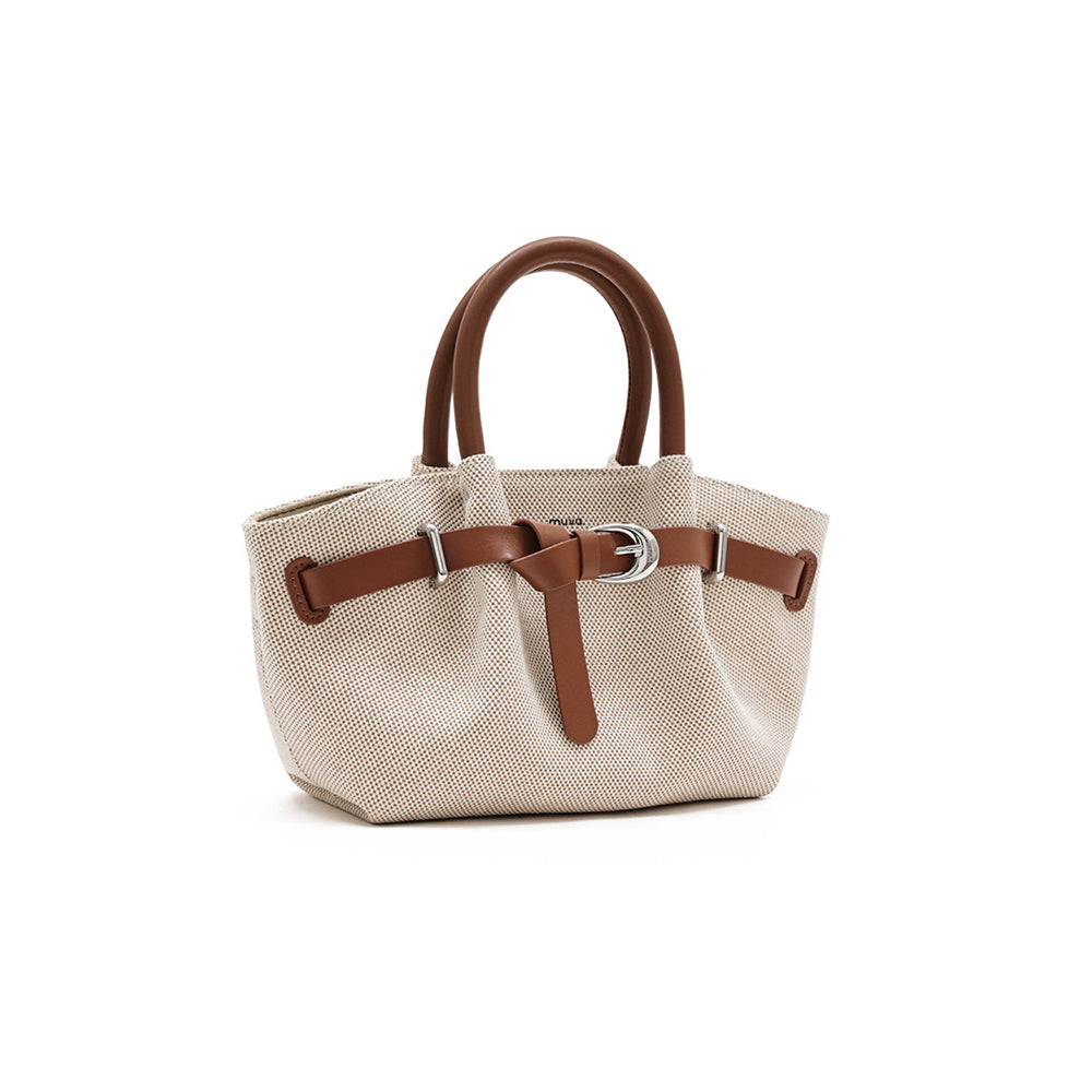 Gathered Canvas Tote Bag