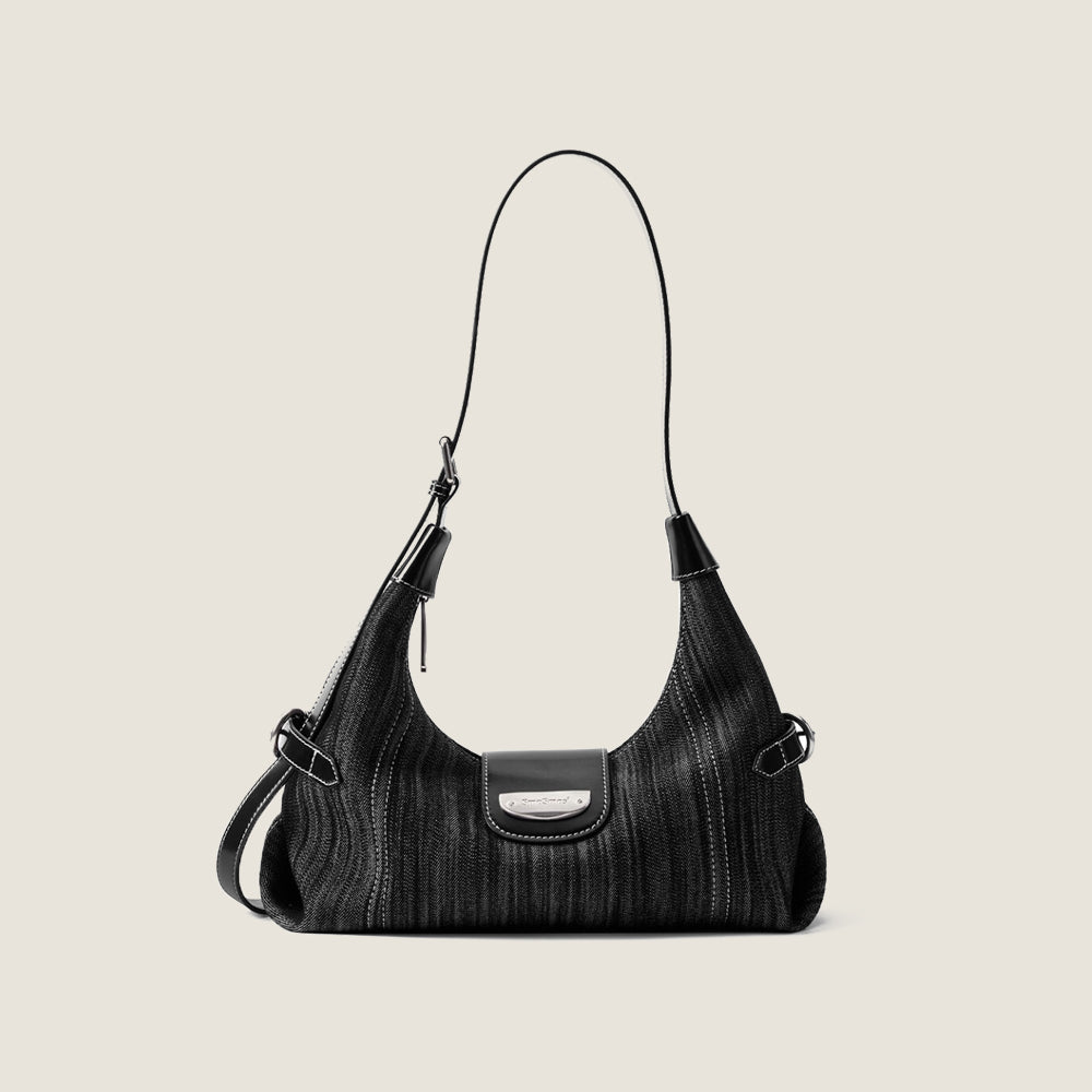 Pinstripe Hobo Bag