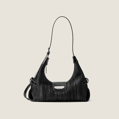 Pinstripe Hobo Bag