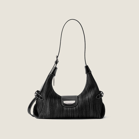 Pinstripe Hobo Bag