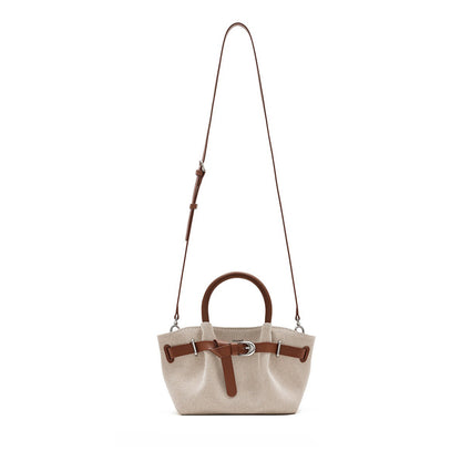 Gathered Canvas Tote Bag