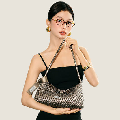 Woven Leather Bag