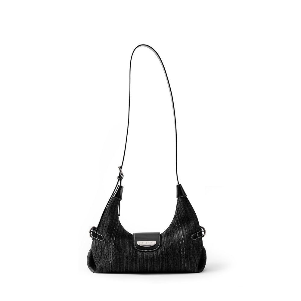 Pinstripe Hobo Bag