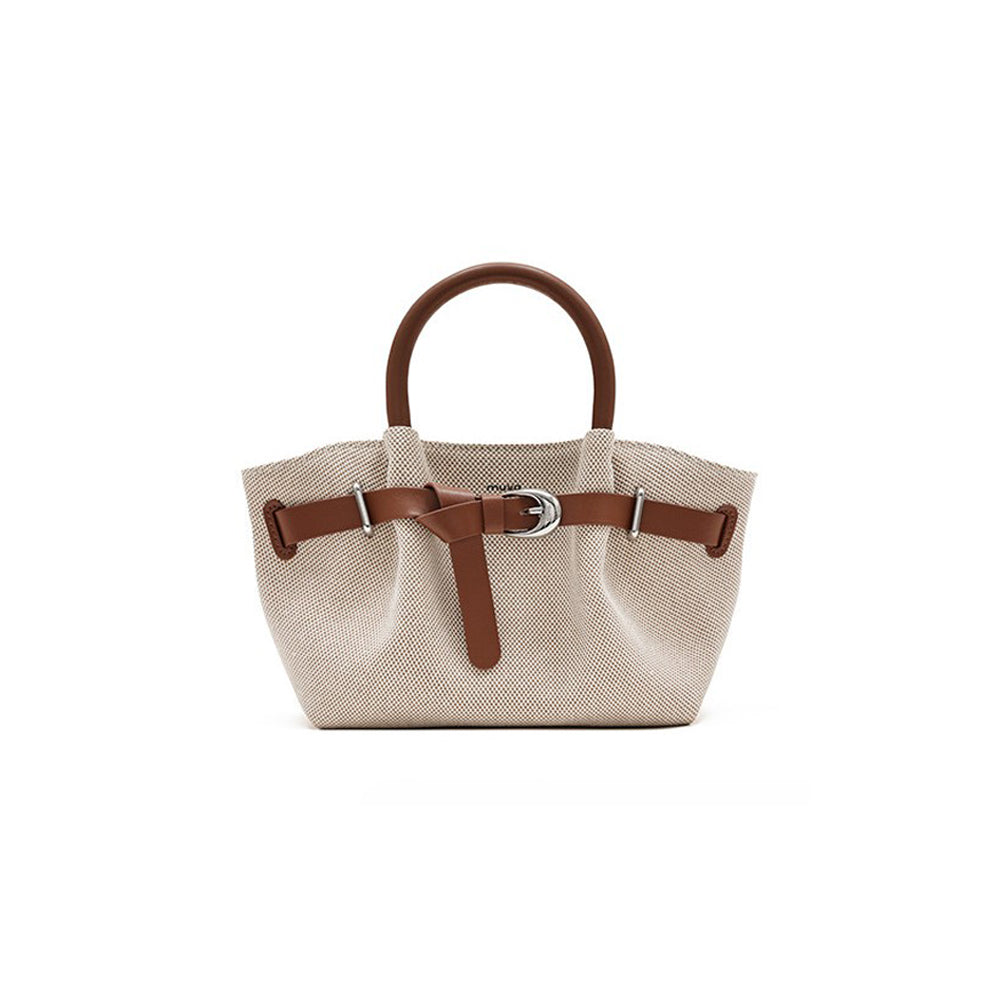 Gathered Canvas Tote Bag