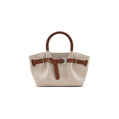 Gathered Canvas Tote Bag