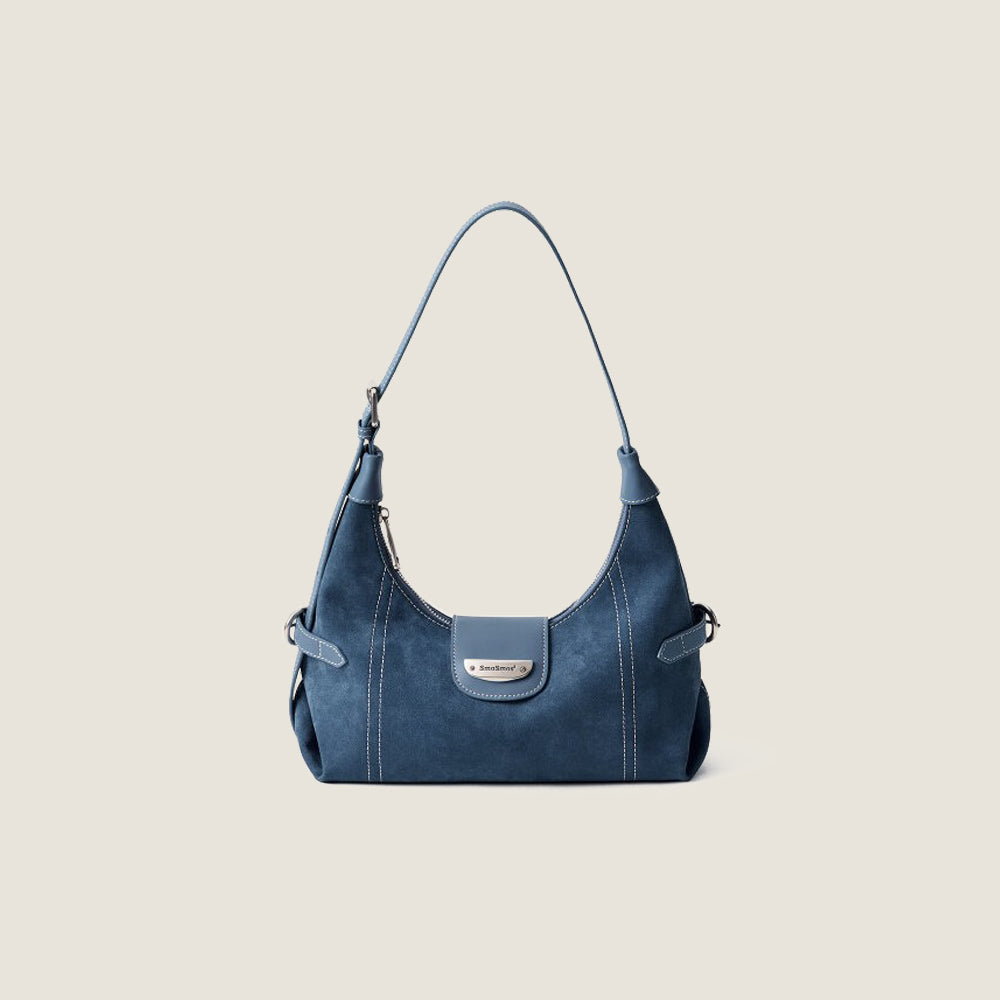 Stitch Suede Hobo Bag