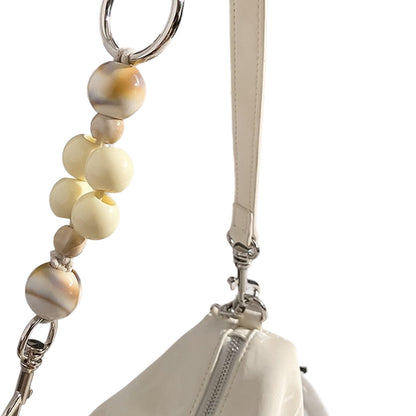 Marble Beads Half-moon Bag