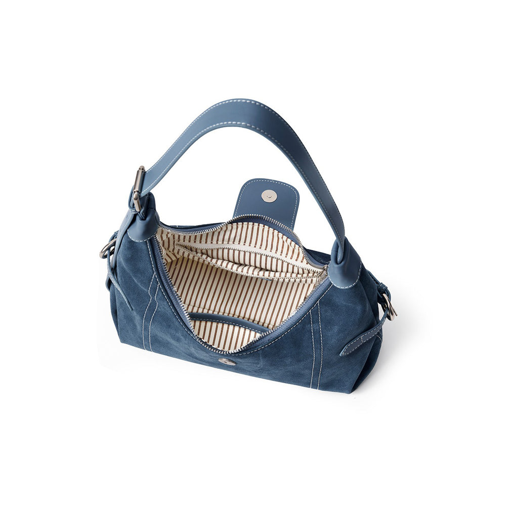 Stitch Suede Hobo Bag