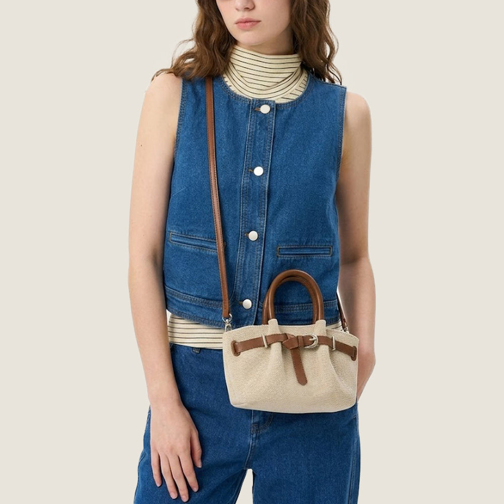 Gathered Canvas Tote Bag